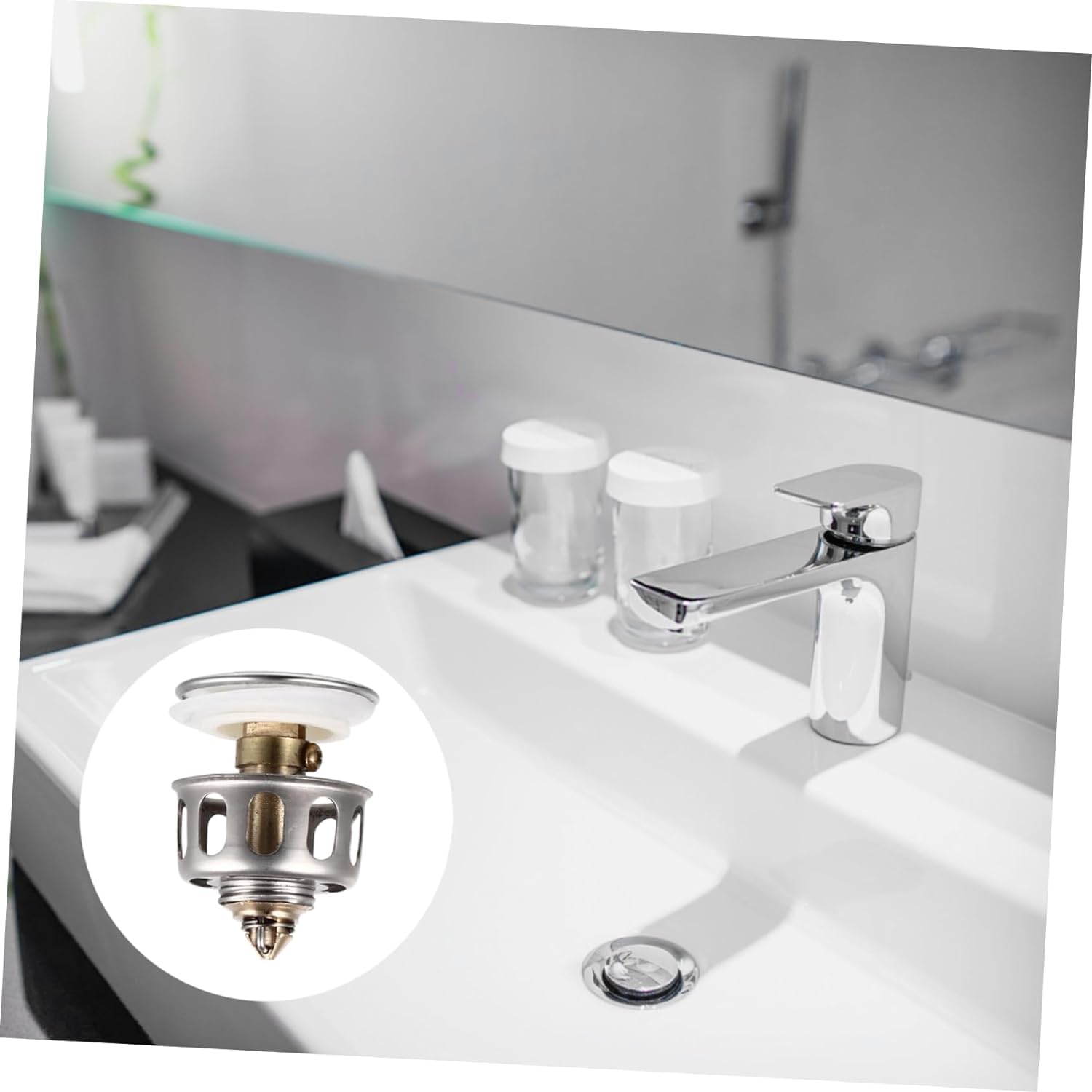 Tapón de filtro de baño, 4 piezas Colador Filtro de drenaje Filtro de drenaje anti obstrucción Accesorio for fregadero de cocina Tapón de drenaje for fregadero Tapón de drenaje de rebote for fregadero
