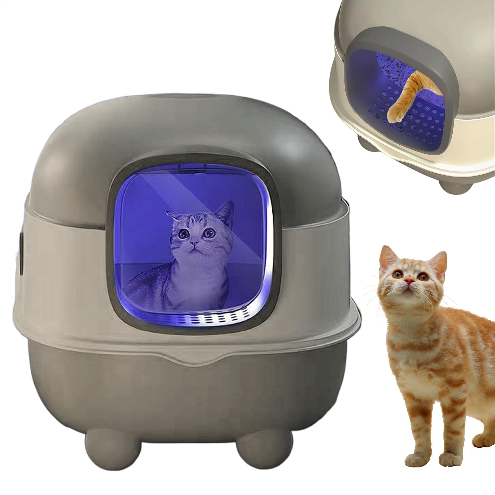 Vaschette Per La Lettiera Dei Gatti Design Aperto Con Isolamento Degli | Pulizia Automatica Cassetta Lettiera Per Di Taglia Piccola E Media Per Appartamento Giardino Balcone E Terrazzo