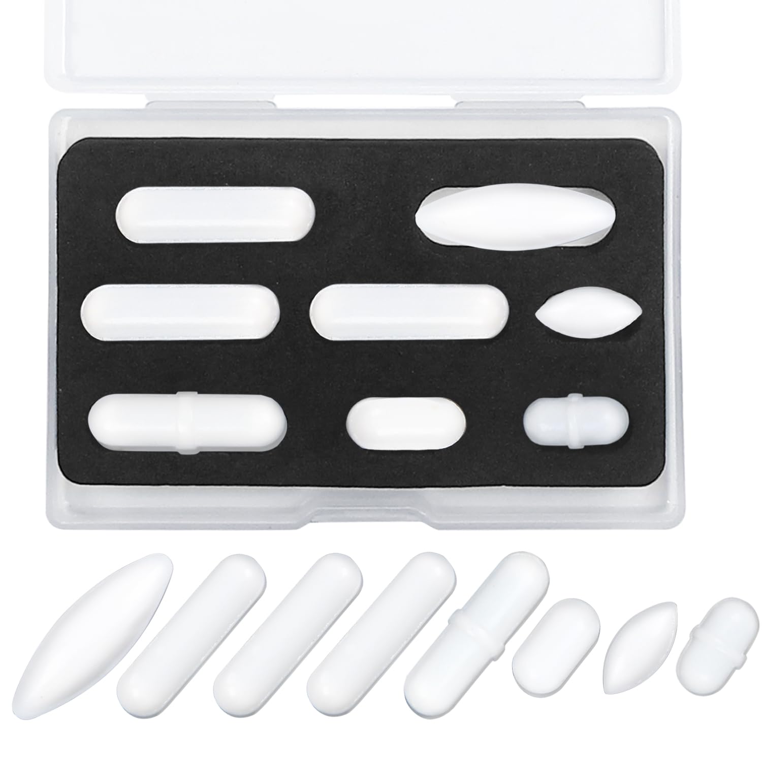 PTFE Magnetic Stir Bars - Set of 8 -9