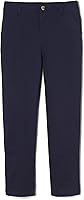 French Toast Boys Straight Fit Stretch Twill Chino Pants - Adjustable Waist, Durable School Uniform Khakis