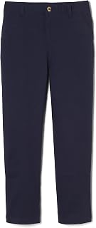 French Toast Boys Straight Fit Stretch Twill Chino Pants - Adjustable Waist, Durable School Uniform Khakis