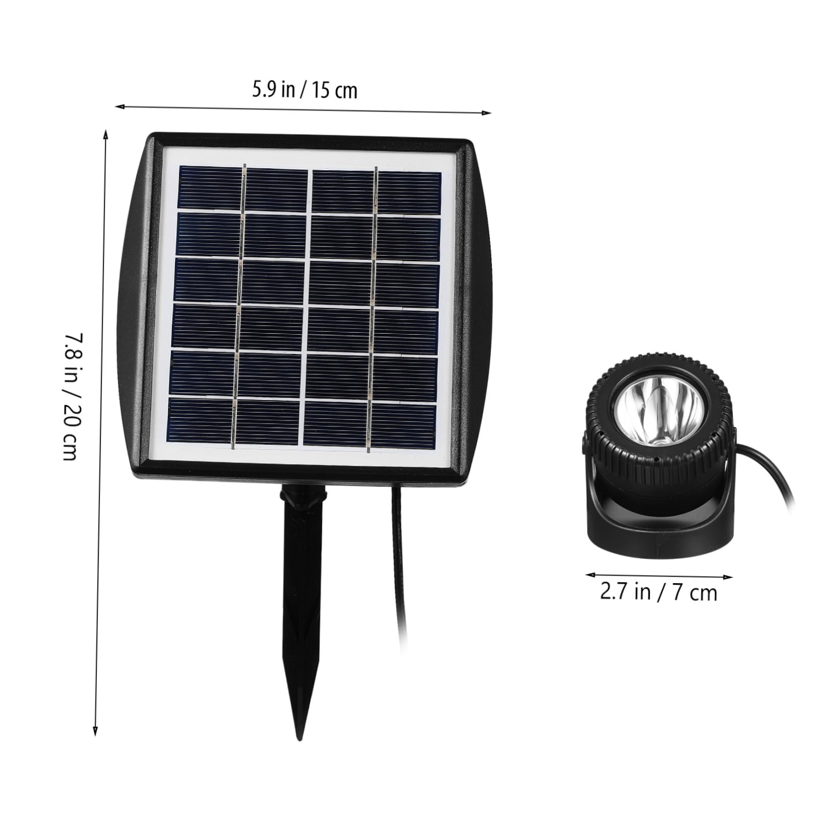Solarbetriebene Unterwasser LED Leuchten mit 3 Farbigen Leds für Teiche