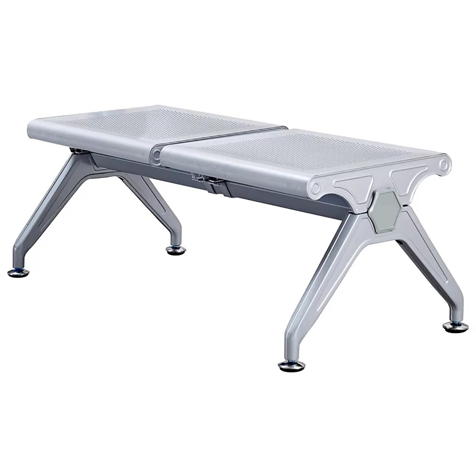 SGKOMN Reception Bench, PU Waiting Room Chair, Guest Chair for Hospital, Salon & Conference, Modern 16" Tall Seating, Durable & Stylish Visitor Furniture, Silver-105 * 50 * 41cm/41 * 20 * 16in