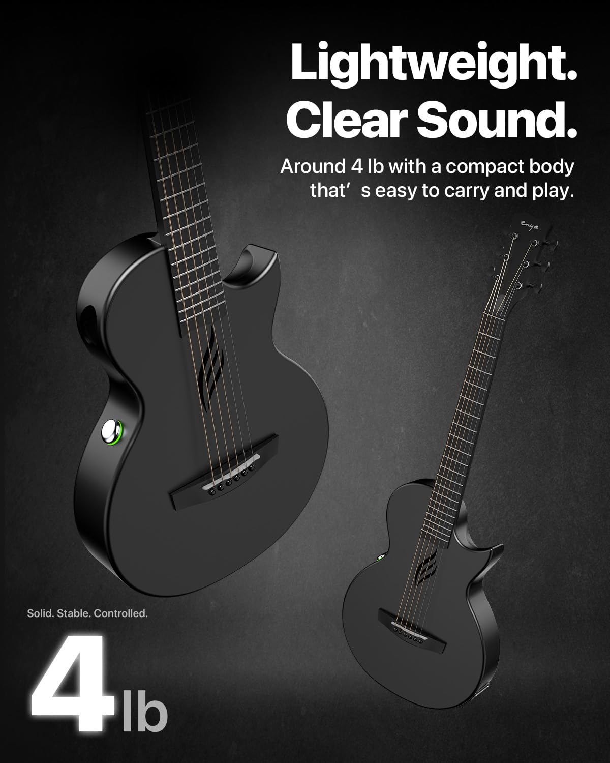 Enya NOVA GO SP1 Carbon Fiber 35-Inch Smart Acoustic-Electric