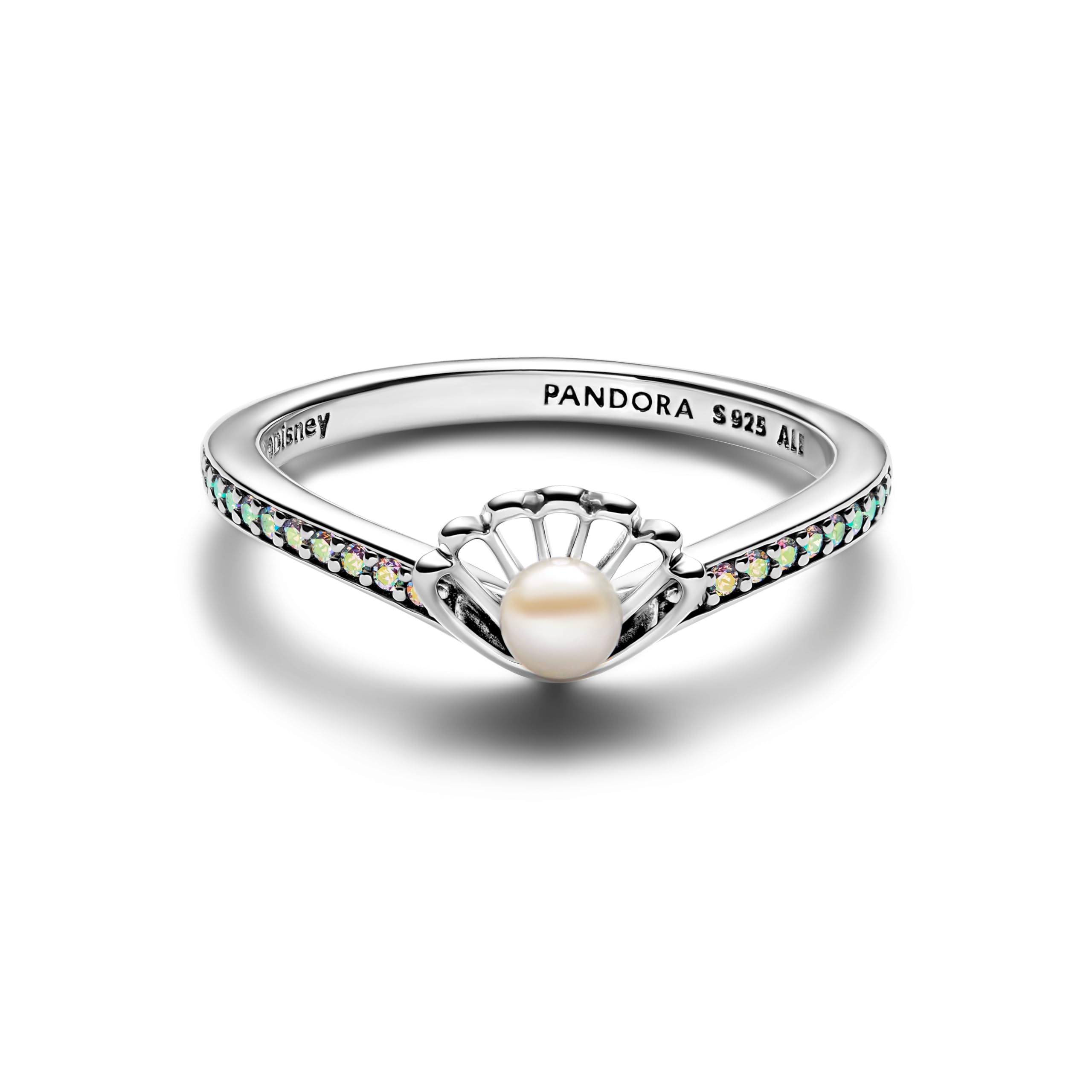 PANDORA Anello Donna Principessa Disney Ariel Shell Argento 193654C01