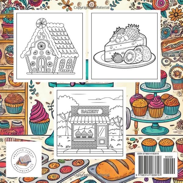 Bold and Easy Baked Creations Coloring Book: Fun and Simple Baking-Inspired Designs for Stress Relief and Relaxation for all ages! image 3