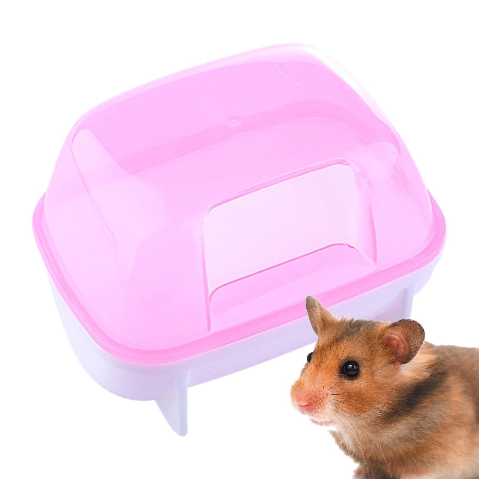 Bavokon Red Hamster Sand Bath | Hamster Sand Bath Box Box - Detachable Hamster Bath Hamster Box, Stable Hamster Bathtub Toilet For Dwarf Hamster/Mouse/Chinchilla