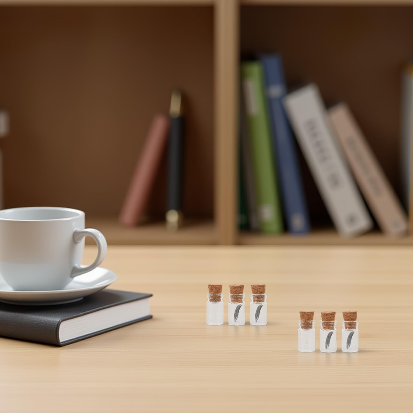 Mini Bottiglie di Vetro con Tappo in Sughero Legno 100 Pezzi da 1ml, Compatte e Portatili per Bomboniere, Fai da Te, Matrimoni e Decorazioni Natalizie