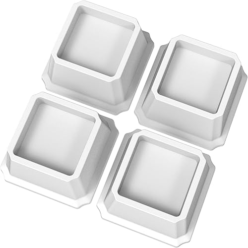 Miniatura 7 de Elevadores de cama de 2 pulgadas, elevadores de muebles de cama resistentes, elevadores de 1,500 libras para sofá y mesa, juego de 4, color blanco
