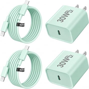 iPhone 18 17 16 15 Charger Fast Charging 30W USB C Chargers Block