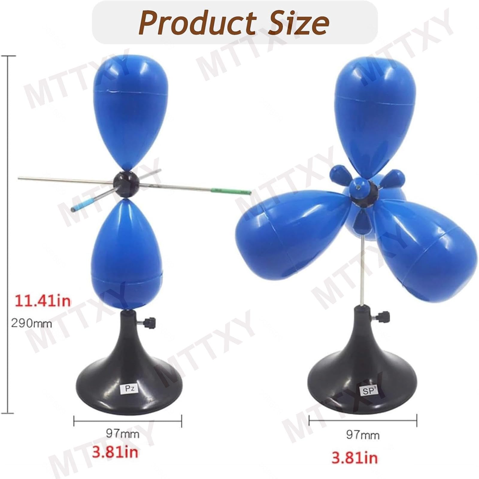 7-teiliges Set für Atomorbital-Modelle – Modelle von Elektronenwolken und Hybridorbitalen (s, sp, sp², sp³, px, py, pz) für die Organische Chemie; visuelles Lehrmittel für Unterricht