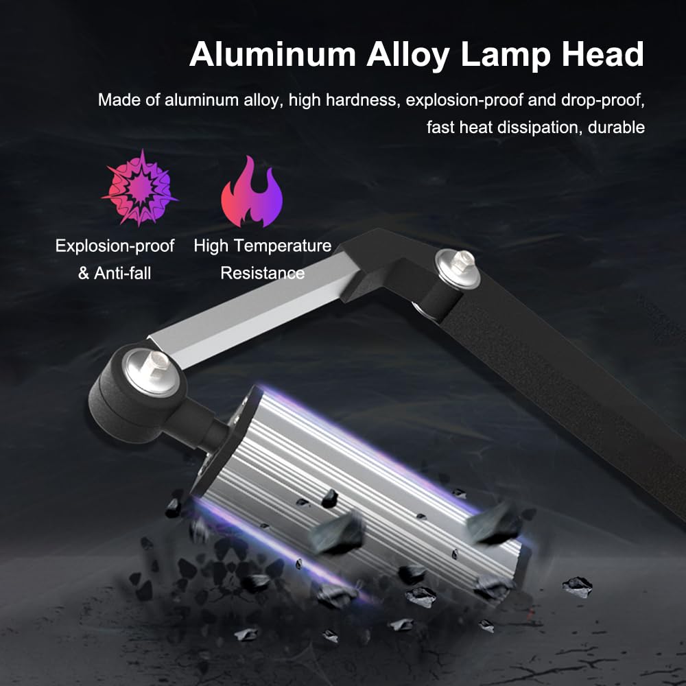 Światło Robocze Maszyny LED, Regulowane Długie Ramię CNC Światło Maszyny, IP65 Wodoodporna Lampa Przemysłowa Ze Stopu Aluminium dla Stołu Wiertarki Tokarki CNC(Size: 32W,Kolor:110~220V)