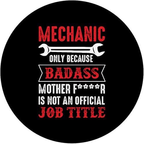 Miniatura 3 de Vintage Badass Mecánico Repairman Handyman Funny PopSockets Agarre y soporte para teléfonos y tabletas, Negro