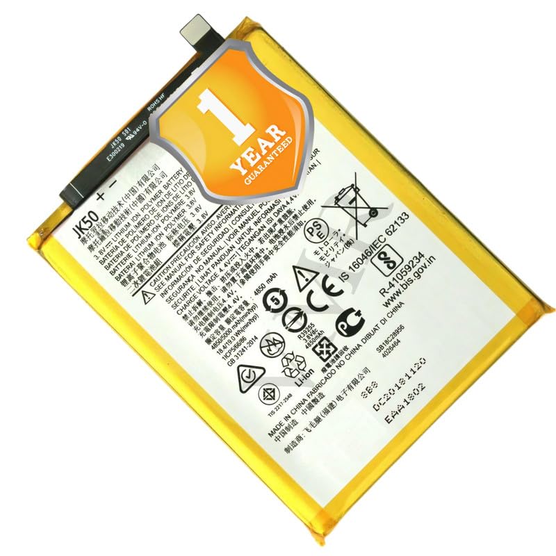 Image of Original JK50 Battery Compatible with Motorola Moto E7 Power (PAMH0001IN, PAMH0010IN, PAMH0019IN) - (5000mAh) - 1 Year Warranty X2