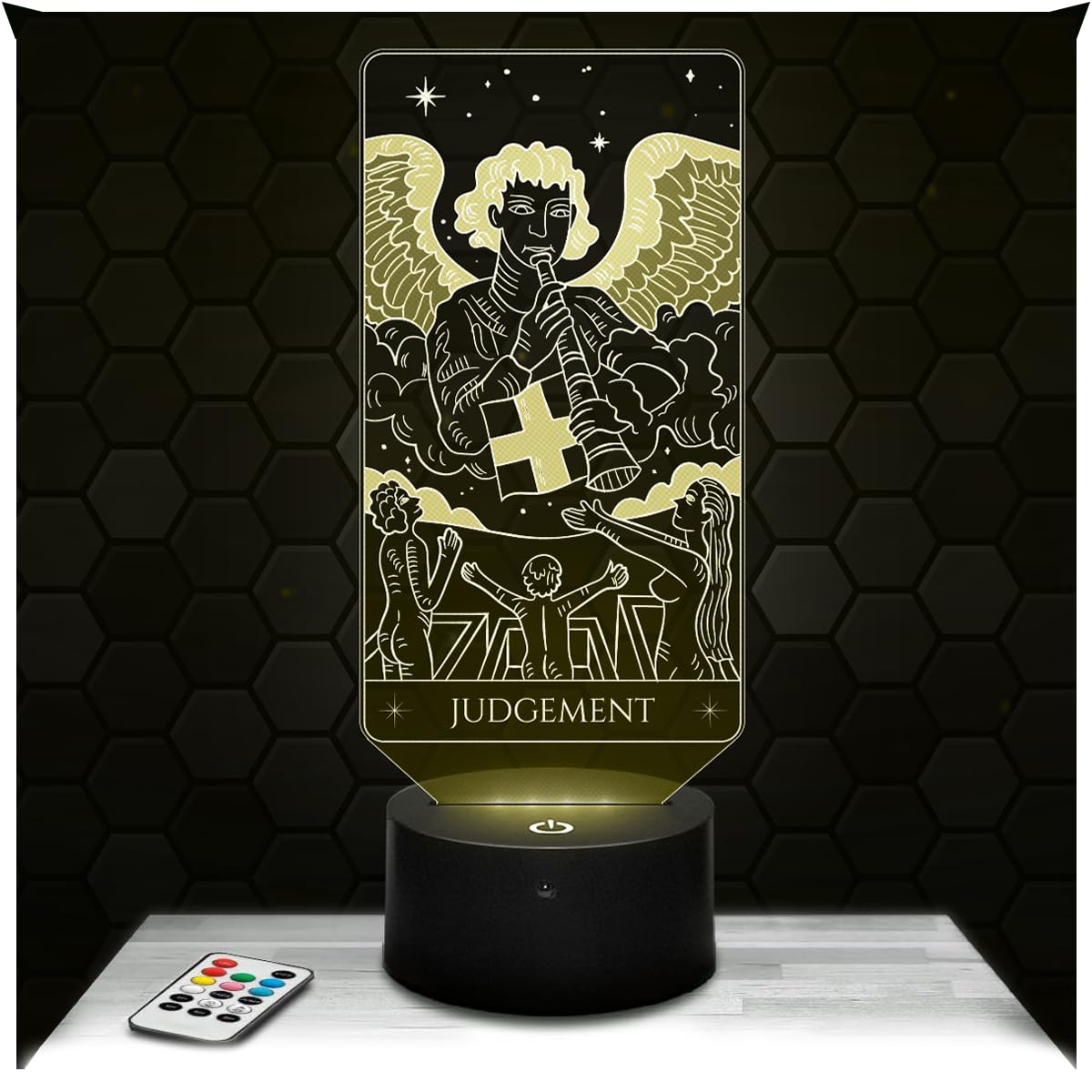 Lampephoto.fr - Judgment Arcane Tarot 3D Lamp, Gift idea Decor Card Clairvoyance Cartomancy Oracle, Lamp Decor Office Living Room Judgment Arcane Tarot, Soft Light, Original Christmas, Gift Idea