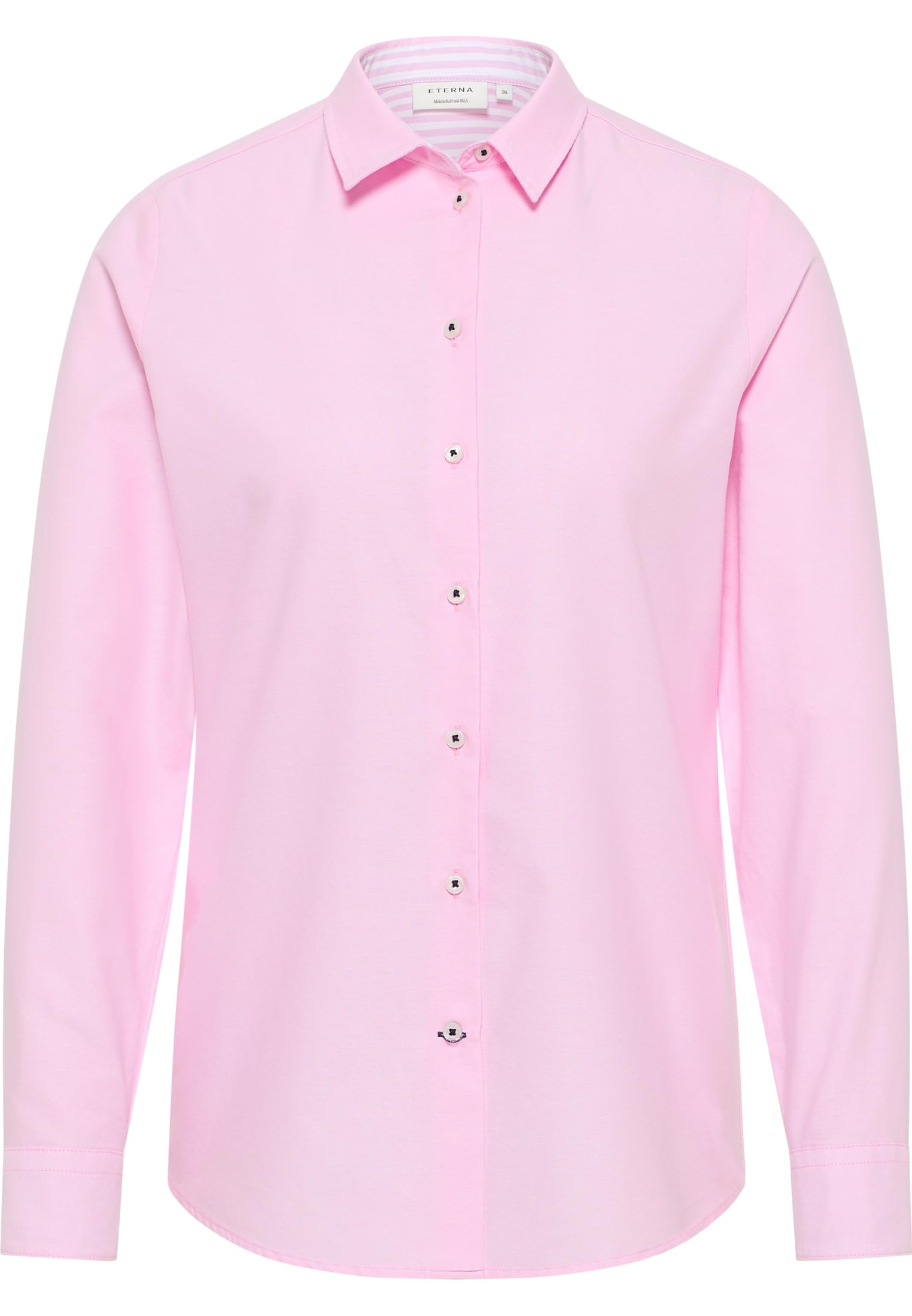 ETERNA Regular Bluse Langarm Hemdkragen Oxford rosa