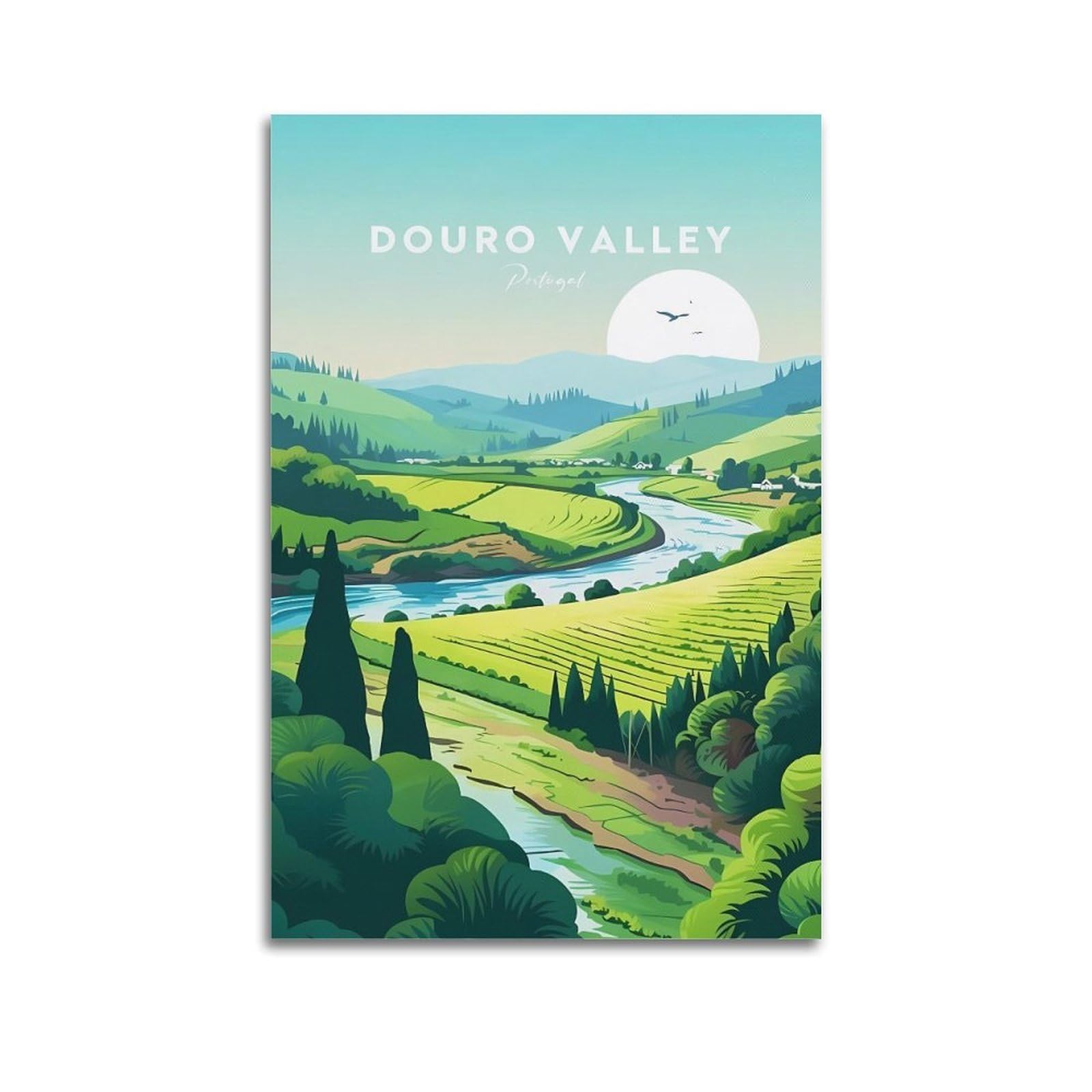 EZMLFA 5D Diamond Art Kits for Beginner,Douro Valley Portugal Kits for Adults and Kids, Full Drill Round Rhinestone Paint with Diamonds,DIY 5D Diamond Art 50x60cm