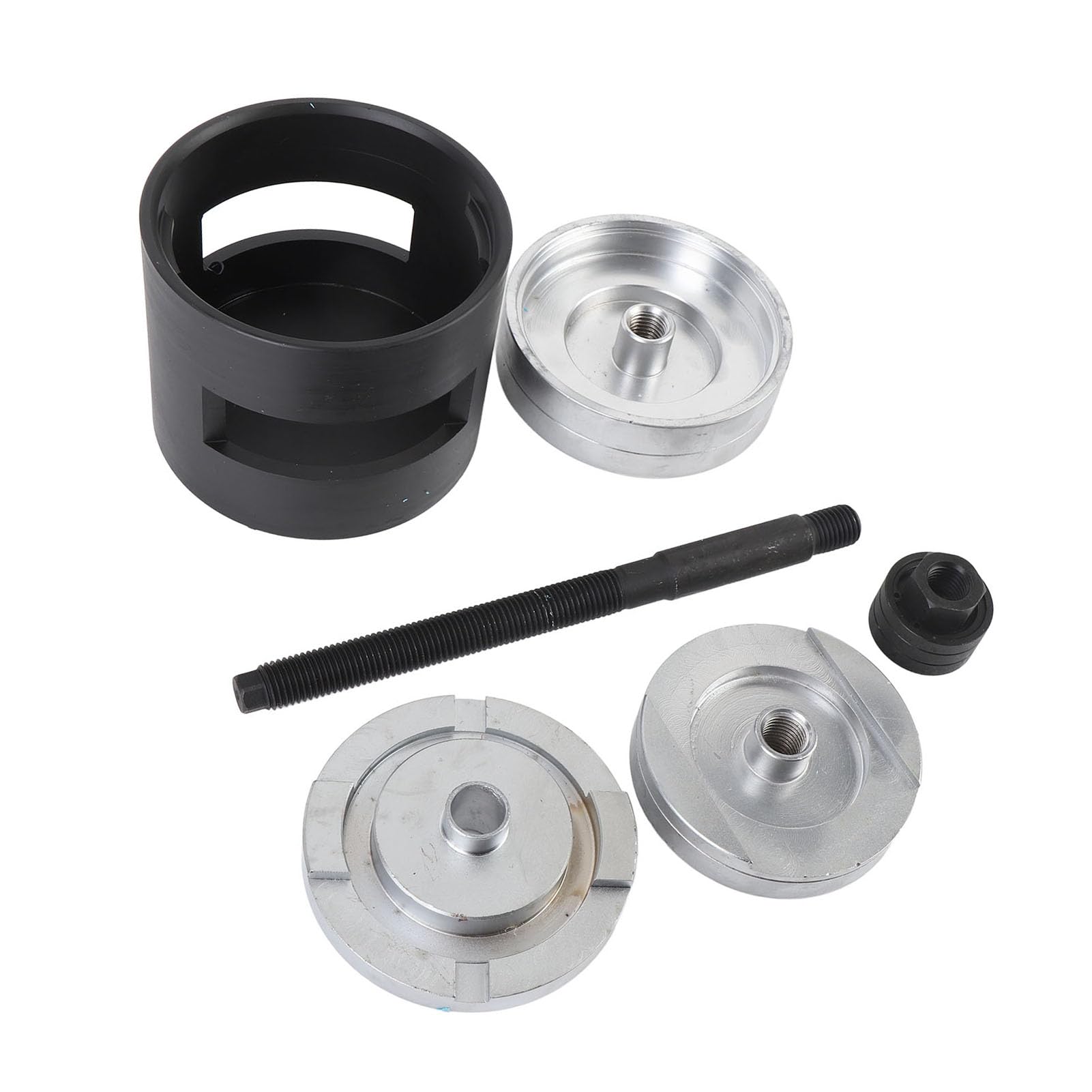 Drfeify Narzędzie do Tulei Ramy Pomocniczej Tylnego Zawieszenia Metalowa Tuleja Zawieszenia Tylnego do Demontażu Zestaw Narzędzi Instalacyjnych 6 Sztuk dla X5 E53 1999 2007 Mechaniki Garażowej i Prac