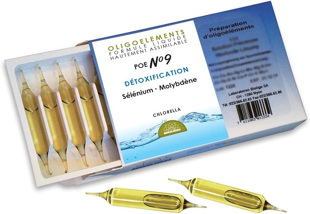 POE N°9 – Micronutrient preparation – Detoxification – Chlorella – 20 ampoules of 2 ml – Bioligo