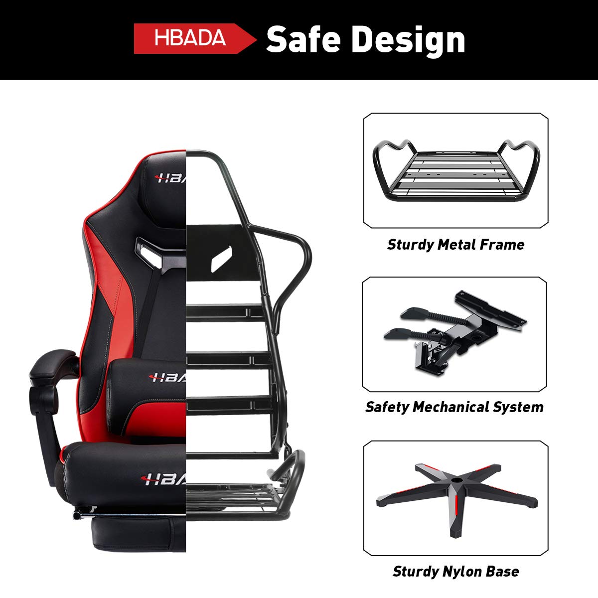 Buy Hbada Ergonomic Gaming Chair with Height Adjustment Office Chair