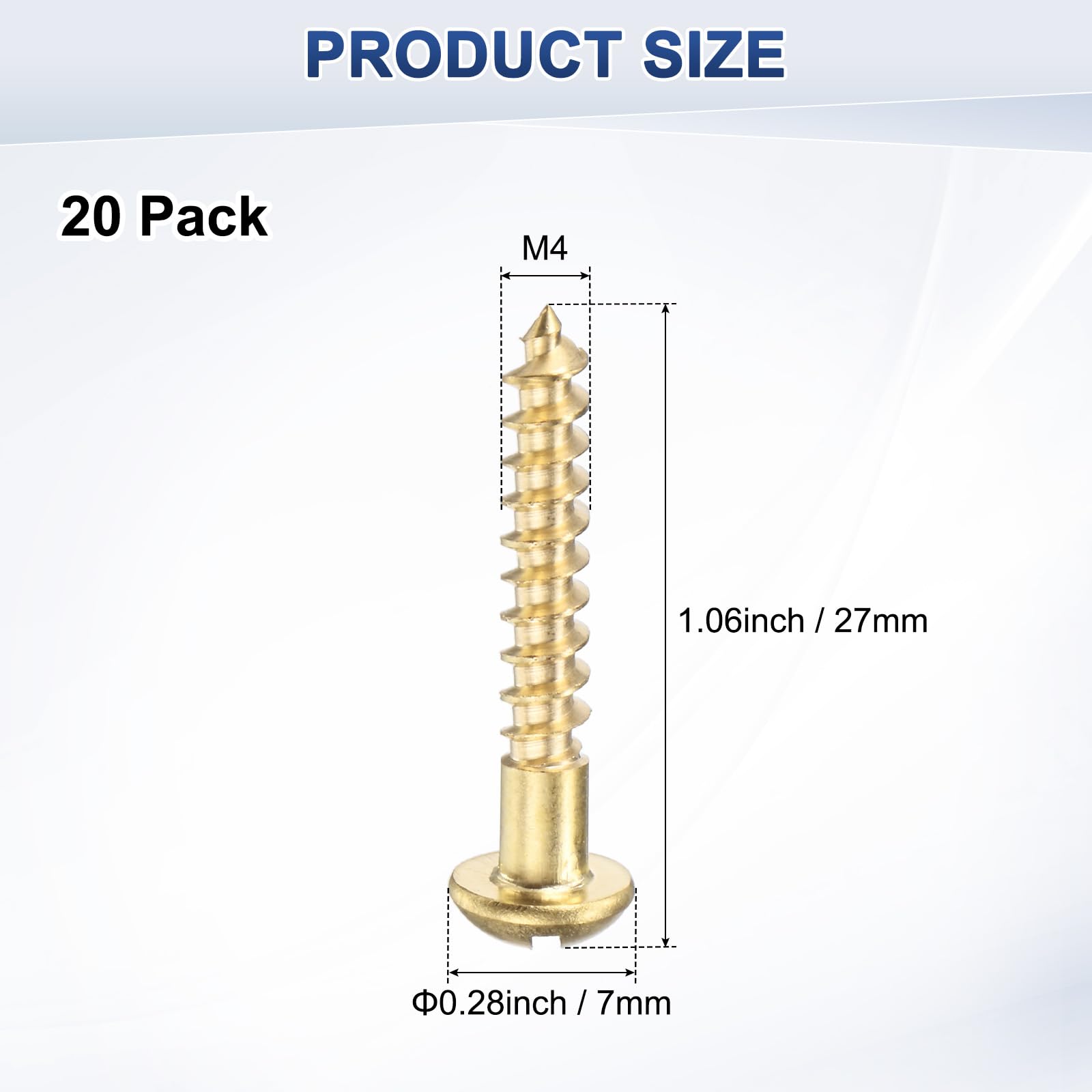 M METERXITY 20-Pack Wood Screws - Image 3