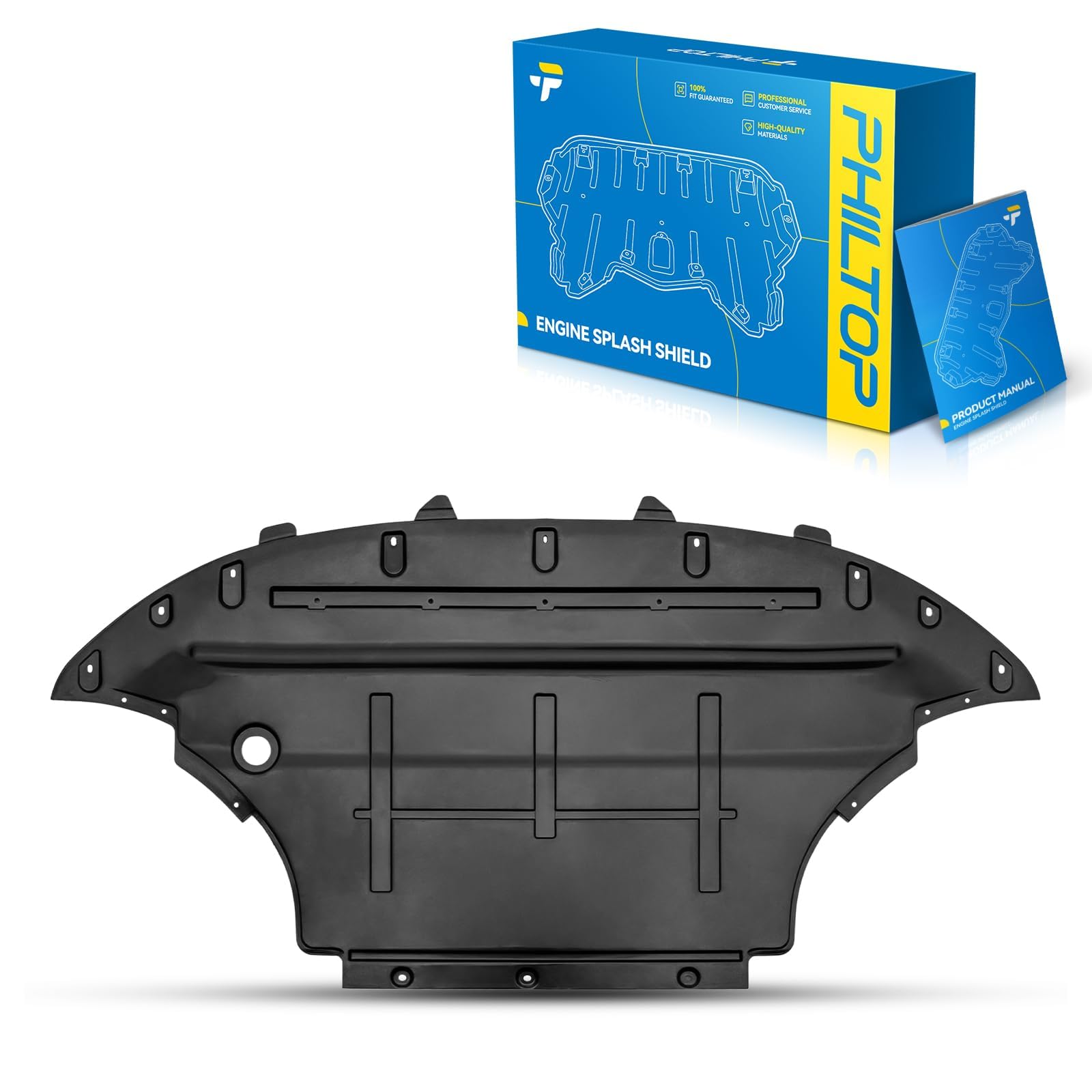 PHILTOP Engine Splash Shield Compatible with 2014-2015 2017 Audi Q5, 1Pc