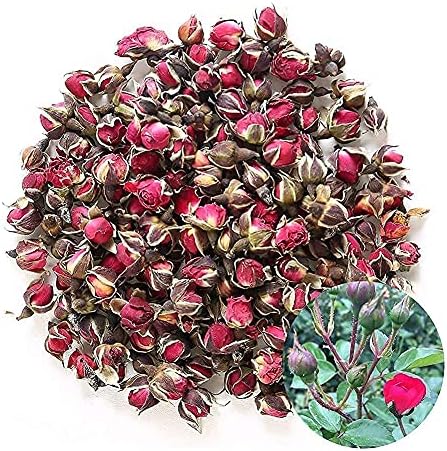 MQUPIN Rose Bud Tea Dried Red Rose-100% Natural Pure Flower Edible Buds Detox Tea Culinary Food Grade (Golden Rosebud(250g)