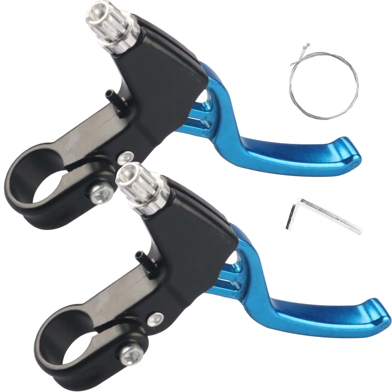 Leve freno universali da 2,2 cm, in lega di alluminio, per manubrio della bicicletta, per la maggior parte delle biciclette, mountain bike, 1 paio (blu)