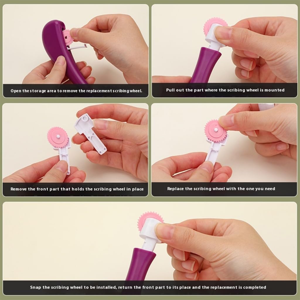 2Pcs Adjustable Sewing Roller Wheel for Stitching Dressmaking Quilting Sewing