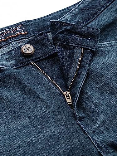 Image of The Indian Garage Co Men Bootcut Solid Mid-Rise Stretchable Jeans