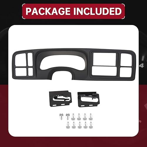 Miniatura 6 de HECASA Kit de tablero de camión doble DIN de tamaño completo compatible con Escalade 1999-2002Chevrolet SilveradoAvalancheTahoeYukonGMC Sierra
