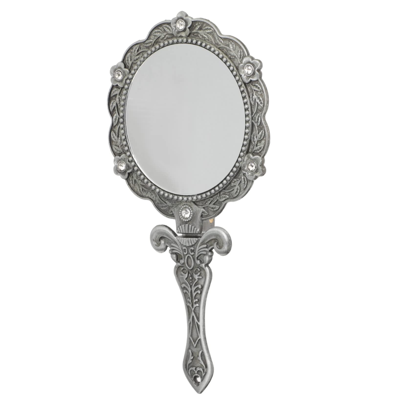 Beatifufu Vintage Handheld Mirror for Women Portable Double Sided Makeup Mirror with Chic Design for Clutches and Bags Present for Friends and Family