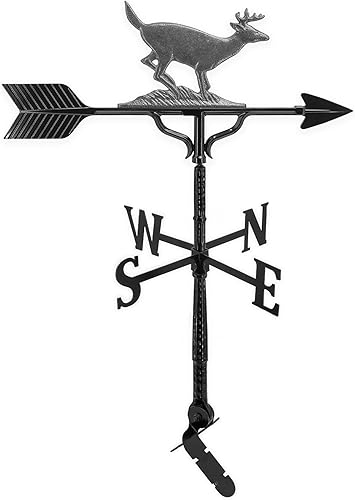 Miniatura 5 de Montague Metal Products Veleta de 32 pulgadas con adorno negro satinado, natural 2-Natural,Hammered