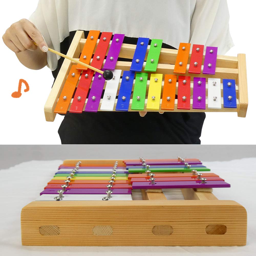 Amazon | カラフル鉄琴 20音（半音付き） グロッケン 子供用