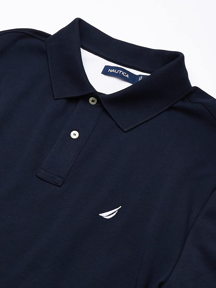 Nautica Men's Classic Fit Short Sleeve Solid Soft Cotton