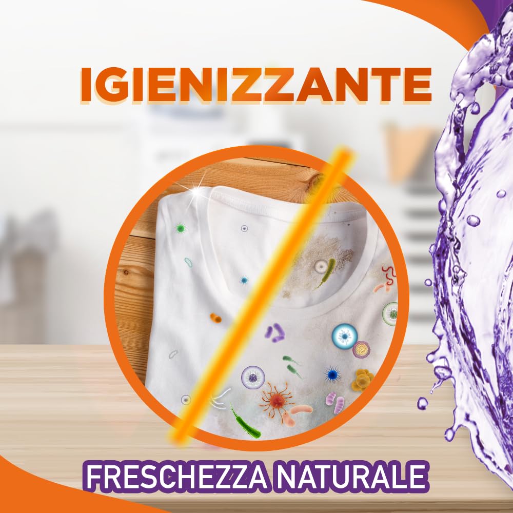 Sole Detersivo Lavatrice Lavanda Freschezza Naturale 287 Lavaggi, (7x41), Formula igienizzante, Detersivo Lavatrice Liquido Lavanda, rimuove le macchie a basse temperature