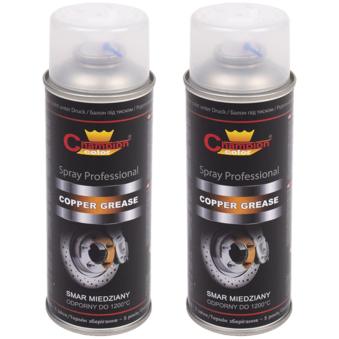 Anti-Seize Copper Grease Spray 400 mL - Protects from Corrosion, Rust, Water, Heat and Acid, Use on Cars and Vehicles (2 Cans – 2 x 400 mL)