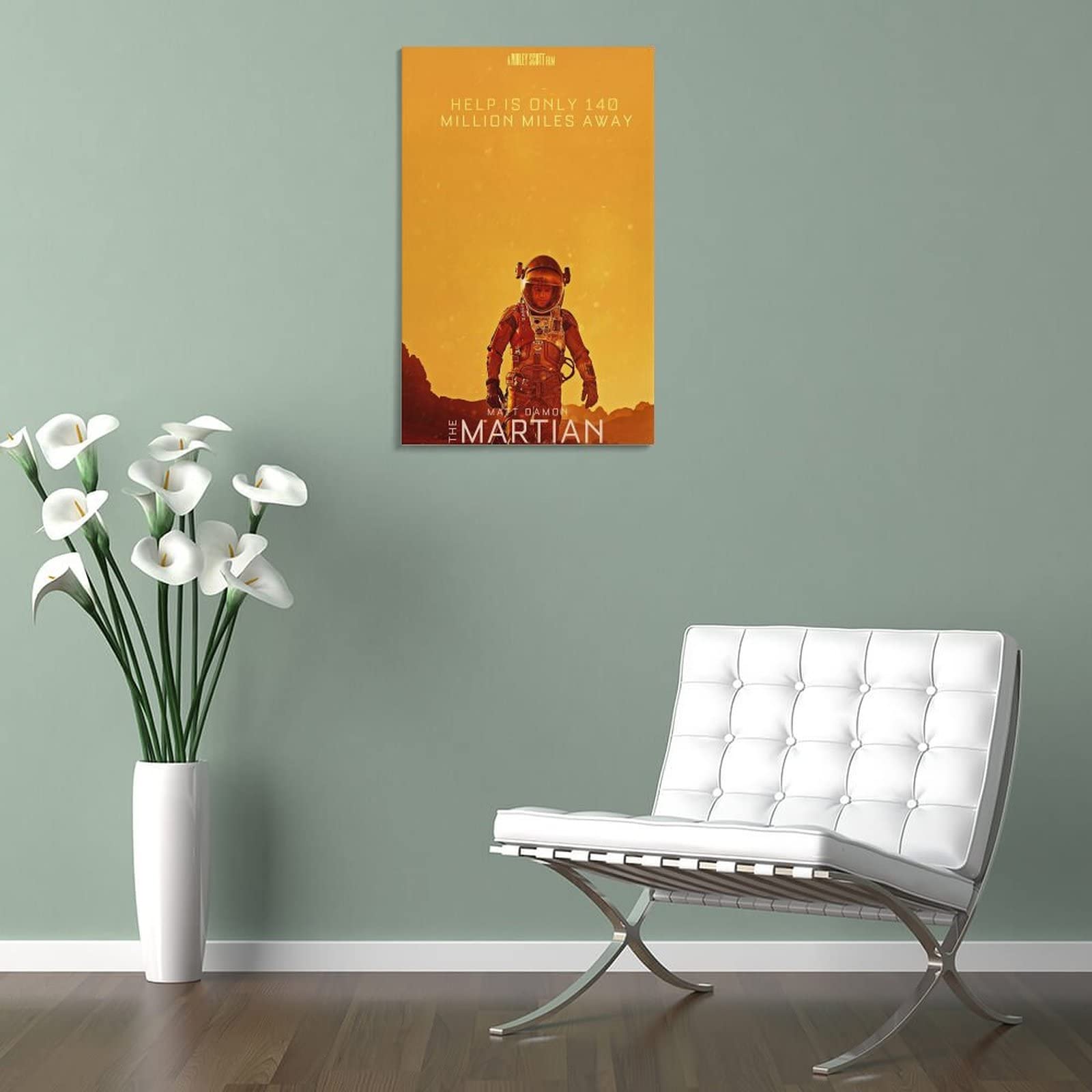 Poster su tela con film di fantascienza marziana e stampa artistica da parete, poster moderni per camera da letto, 40 x 60 cm