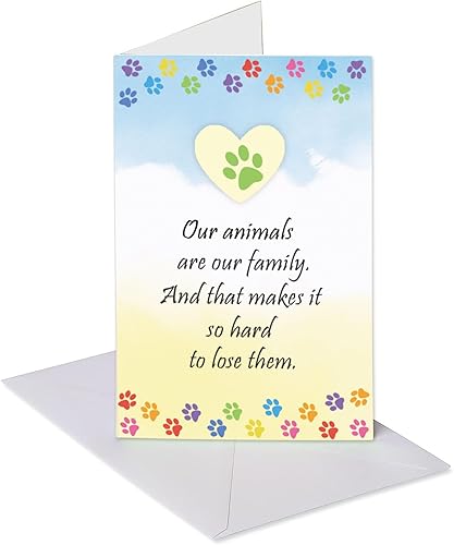 Miniatura 3 de Tarjetas de condolencias para mascotas con sobres, paquete de 2 tarjetas de felicitación de condolencias para perros, tarjetas de condolencias para