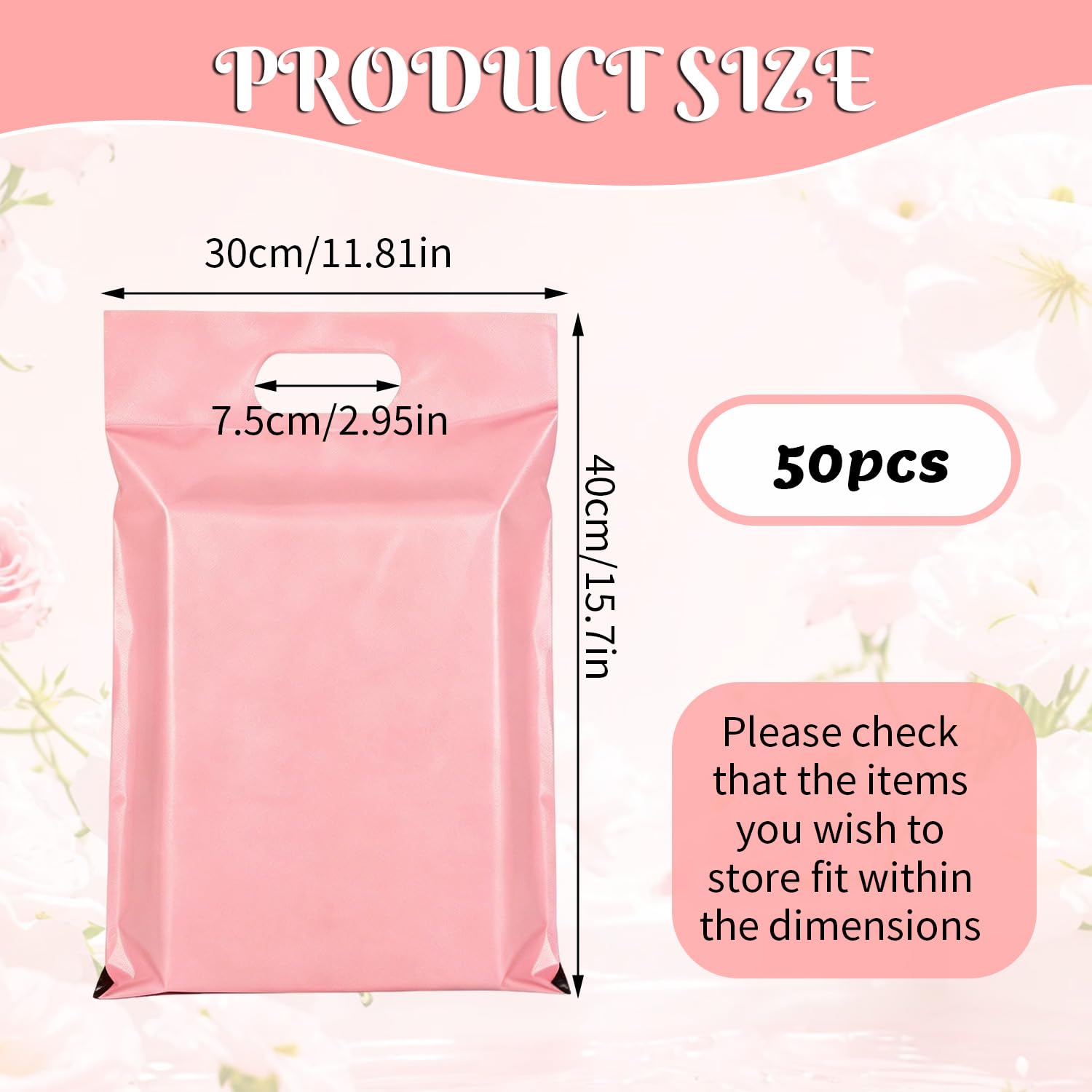 50 Pezzi 30×40 cm Buste per Spedizioni Perforate con Maniglie Buste Spedizione Autoadesive Busta per Spedizione Impermeabile Resistente Rosa per la spedizione di Piccoli Oggetti