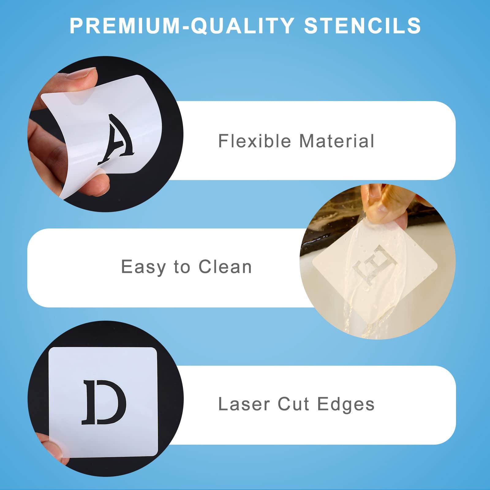 Stampini Per Lettere E Numeri - 27 Pezzi Riutilizzabili, Per Decorazione, Fai Da Te E Arte - Foto 5