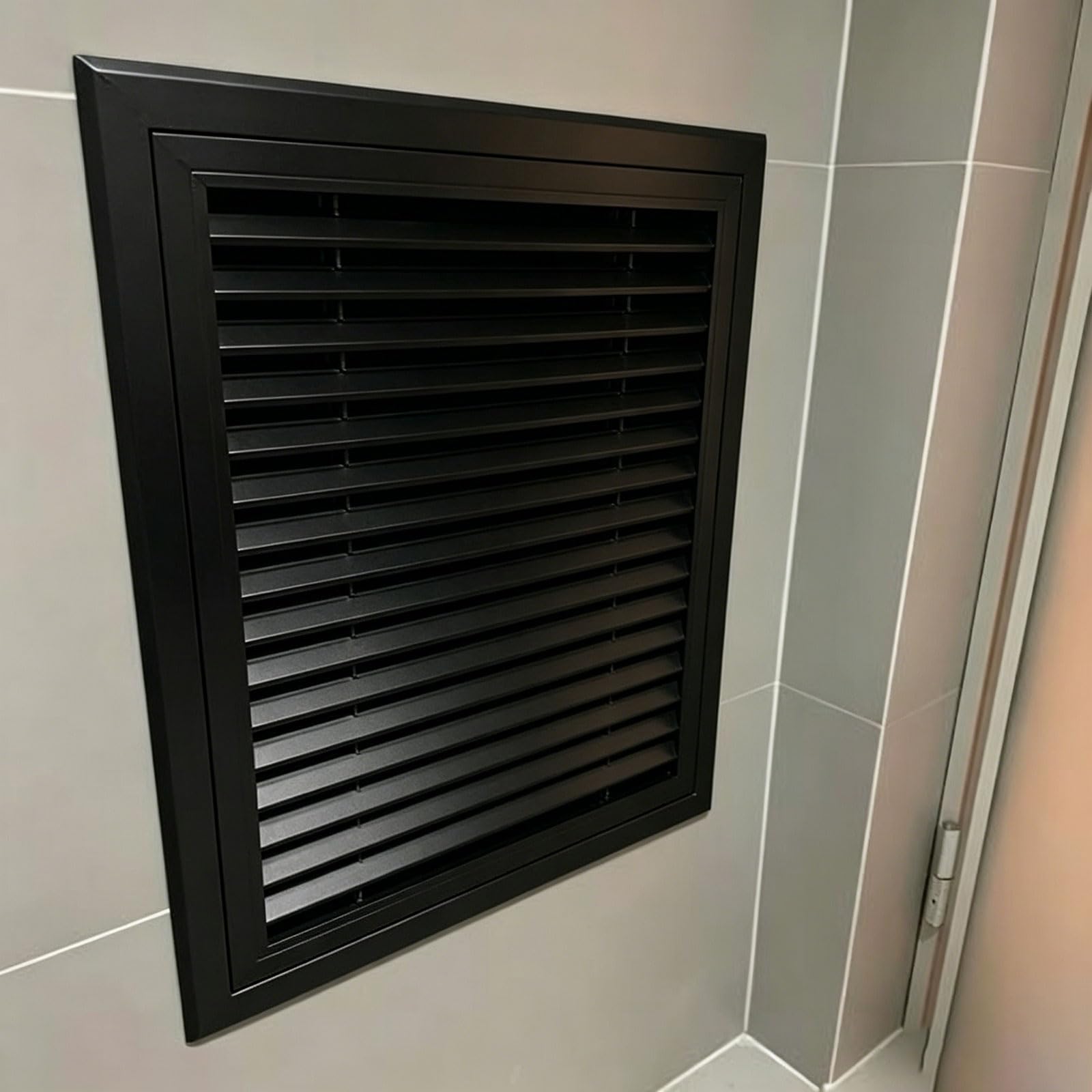 Grille de filtre à air amovible en alliage d'aluminium pour mur et plafond - 30,5 x 40,6 cm - Noir