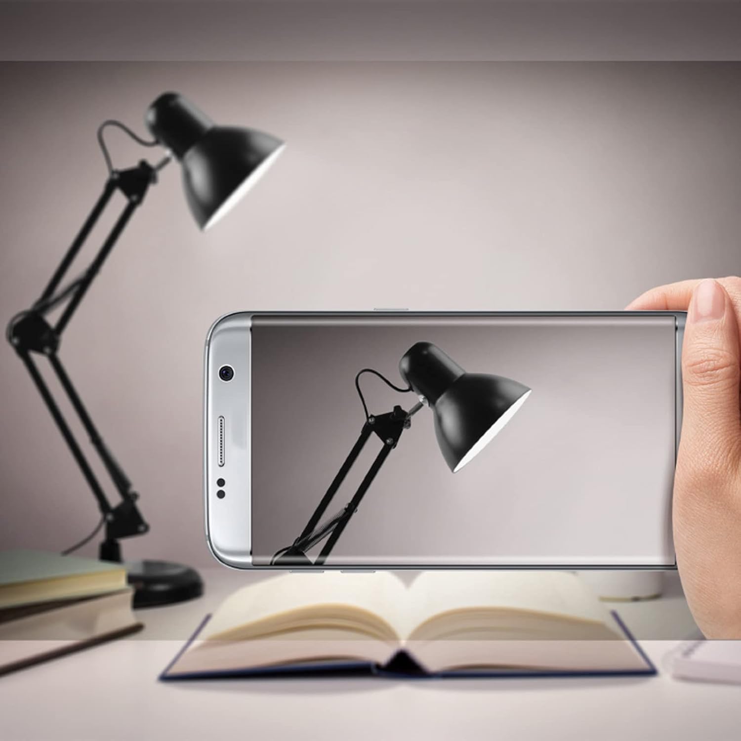 Metal Swing Arm Desk Lamp, 3 Light Colours Adjustable Architect Lamp with Clamp, On/Off Switch Eye-Caring Table Lamp for Bedroom Home Office, Black