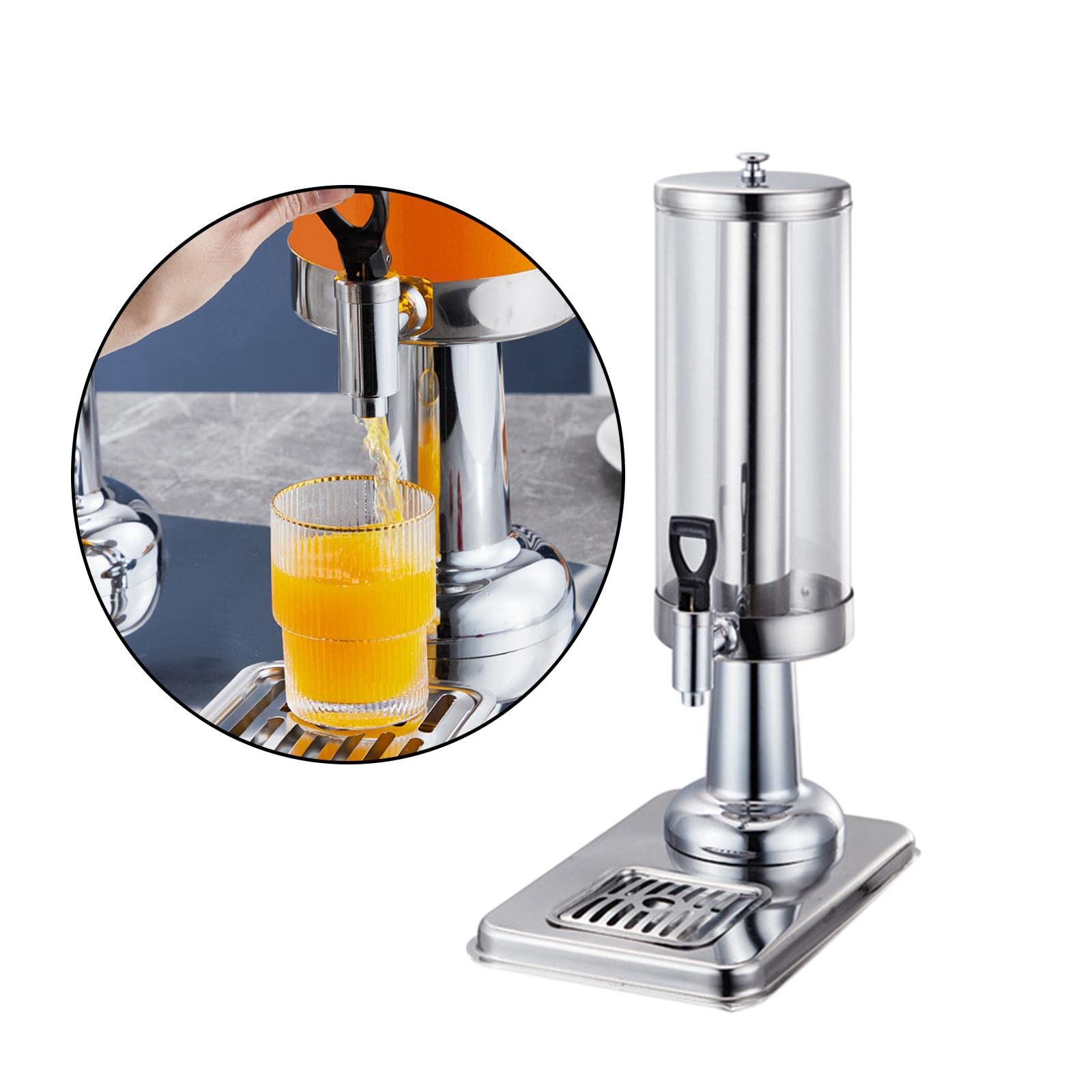 Dispensador de bebidas con núcleo de hielo, paquete de 2 dispensadores de bebidas transparentes de 3 litros para fiestas