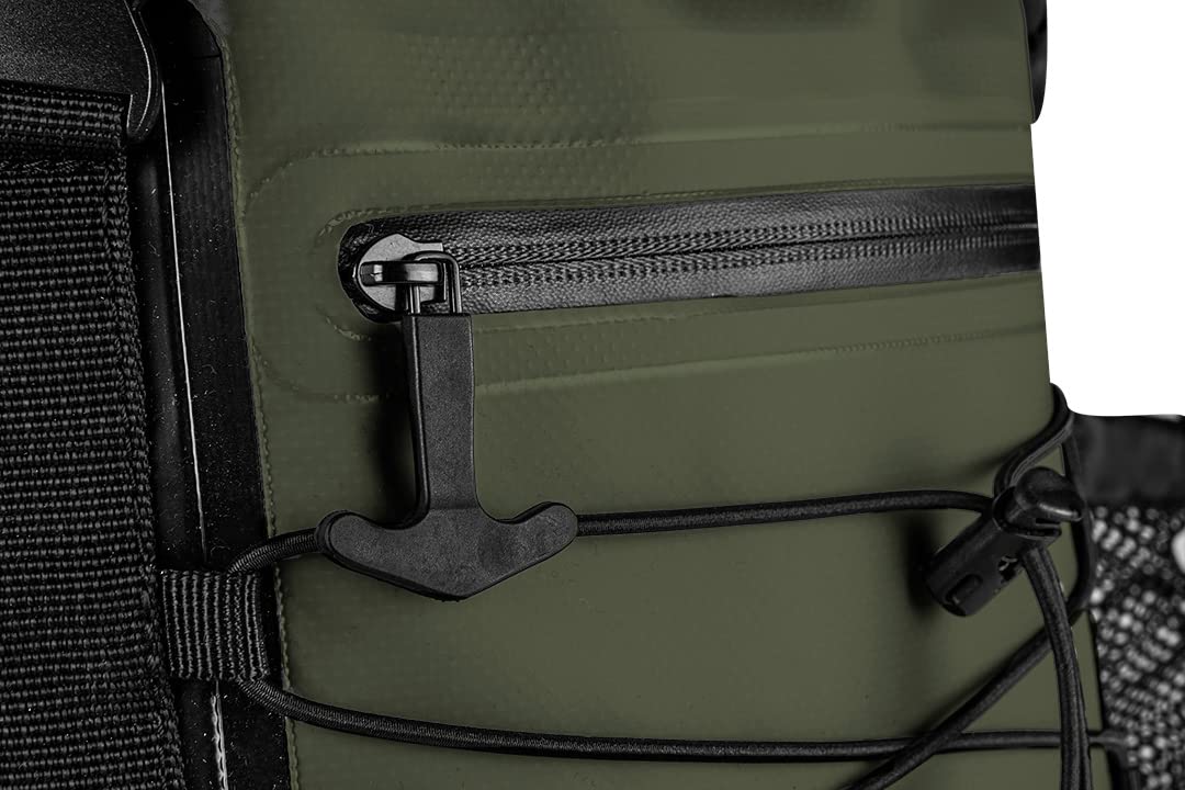 NEO TOOLS Sac à dos étanche 63-131, Capacité 30 Litres, 4en1, Couleur Vert Foncé, Sangles Latérales Réglables, 2 Poches, PVC 600D