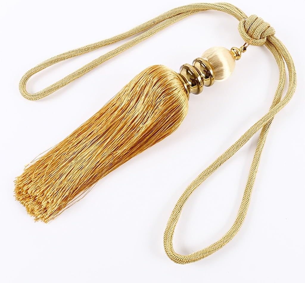 DJGACSI カーテンタッセルタッセルハンギングボール結束ロープ銅スリーブシングルボールカーテン結束ストラップ