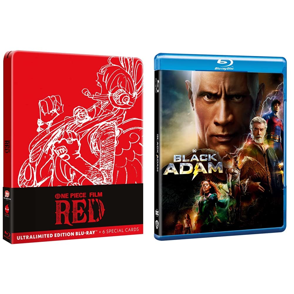 One Piece Film Red (Steelbook Bluray + 6 cards) & BLACK ADAM (BS