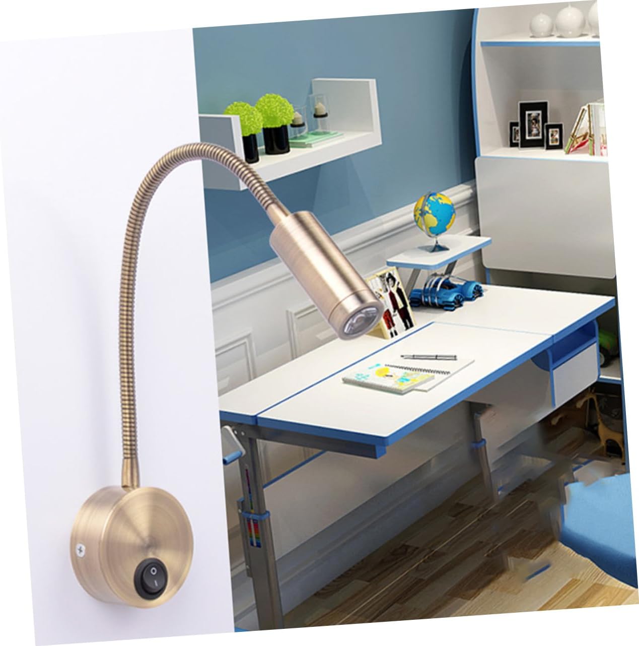 TEHAUX Elegant Led Bedside Wall Lamp Reading Wall Light Home Decor Easy to Use