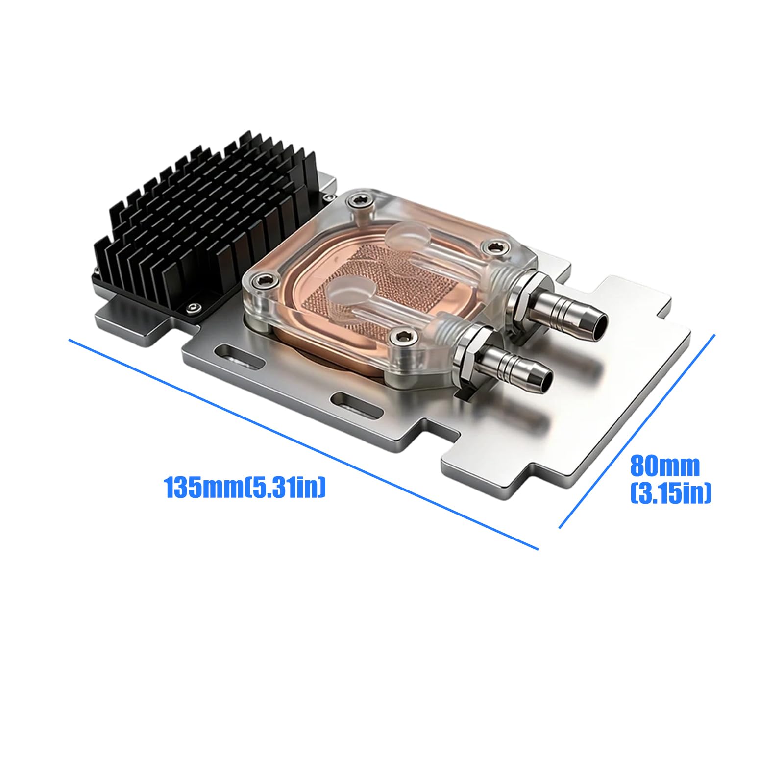Blocco di raffreddamento ad acqua SXM2 avanzato per V100 A100 con radiatore in rame GPU dissipatore di calore efficiente piastra di raffreddamento