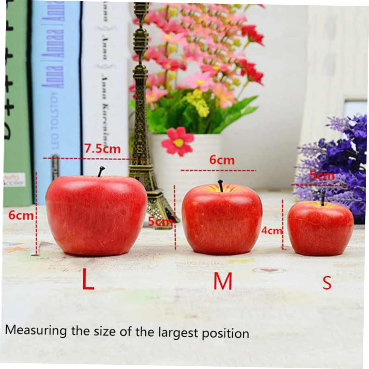 COSMEVIVI Artificial Apple Shape Candles Creative Decorations for Christmas Eve and Wedding Parties